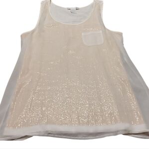 Design History Dressy Sequined Tank Top L EUC